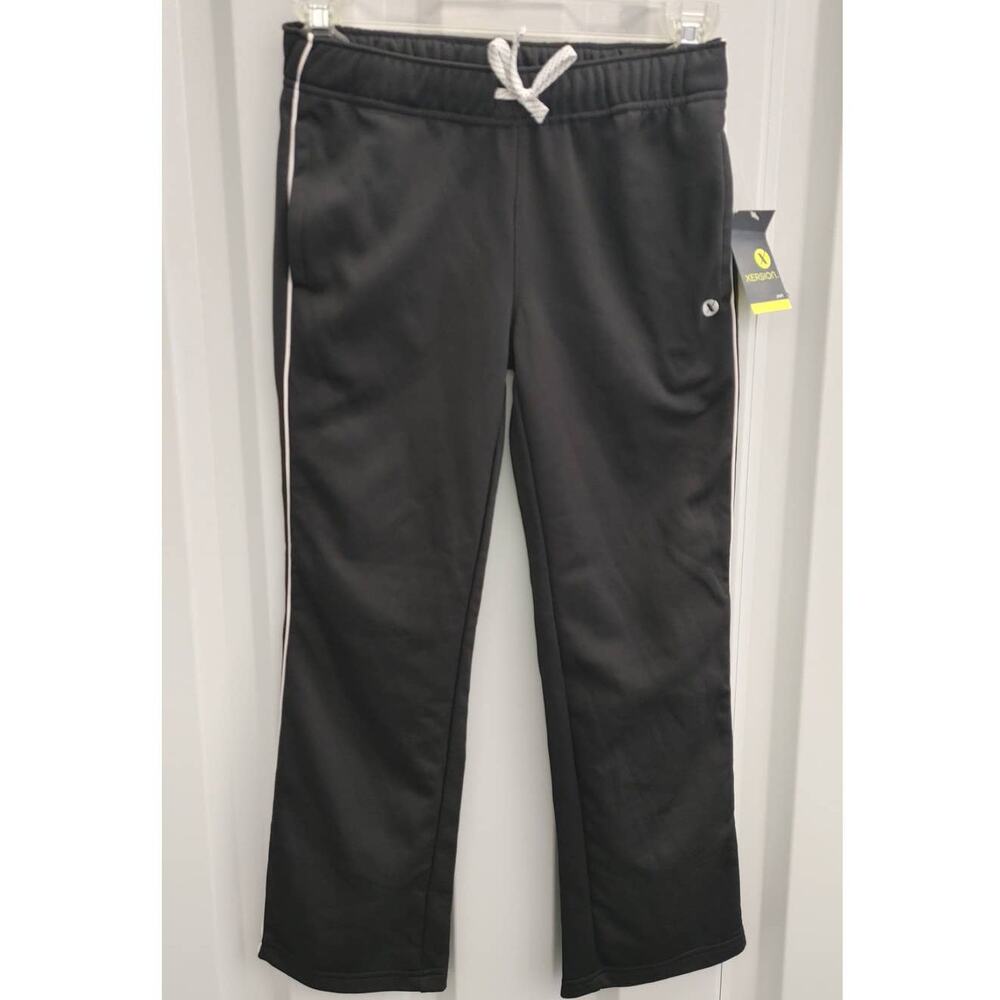 Xersion Joggers Sweatpants Active Sz 7/8 Small Black White NWT